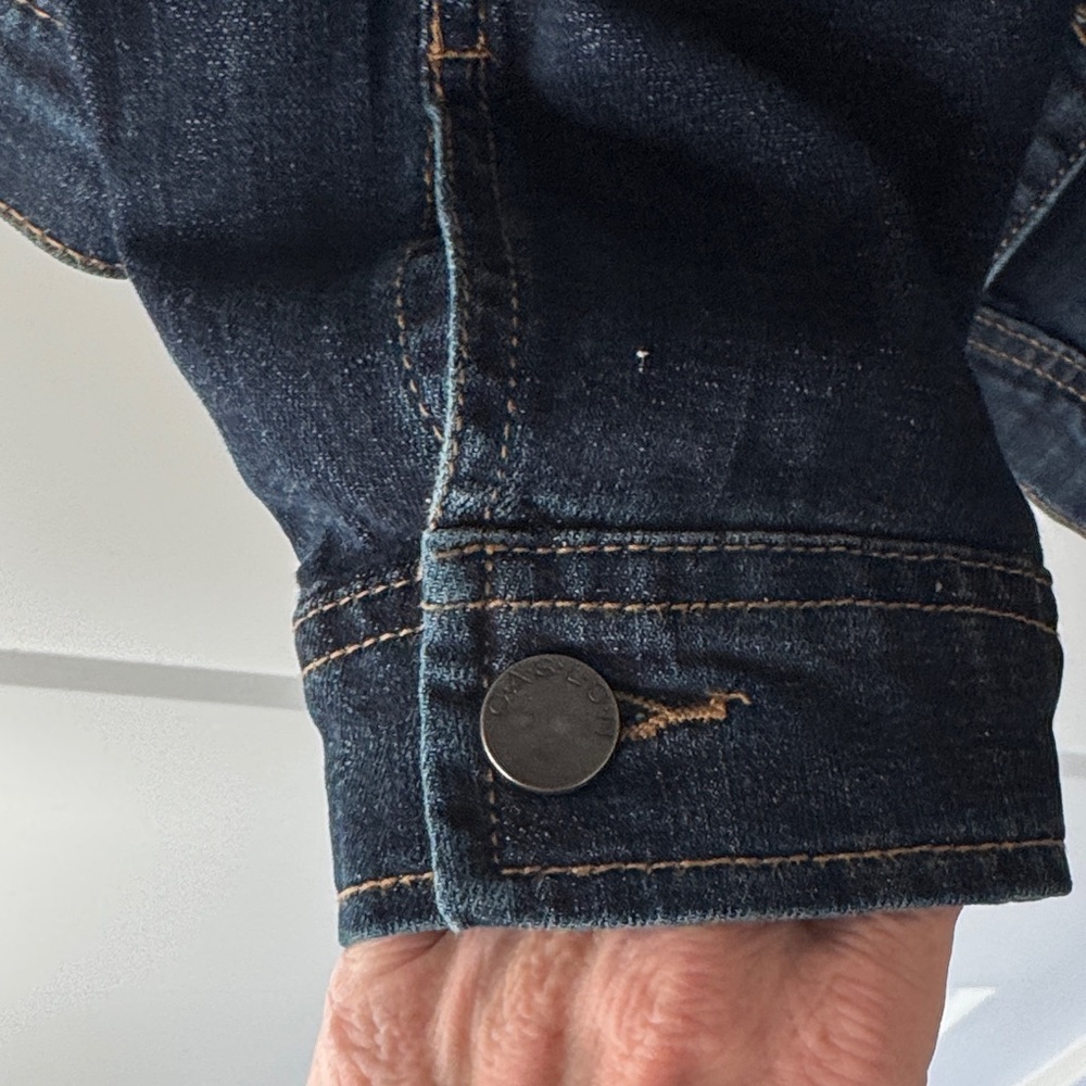 Caslon 3x Dark Blue Jean Jacket with great style & stretch! - Picture 4 of 7